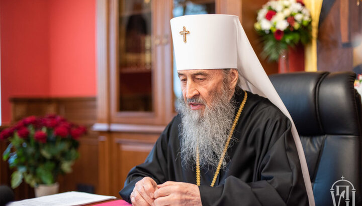 Προκαθήμενος της UOC σε συνεδρία της Ιερής Συνόδου στην Αγία Λαύρα των Σπηλαίων του Κιέβου, 12/05/21. Φωτογραφία: news.church.ua