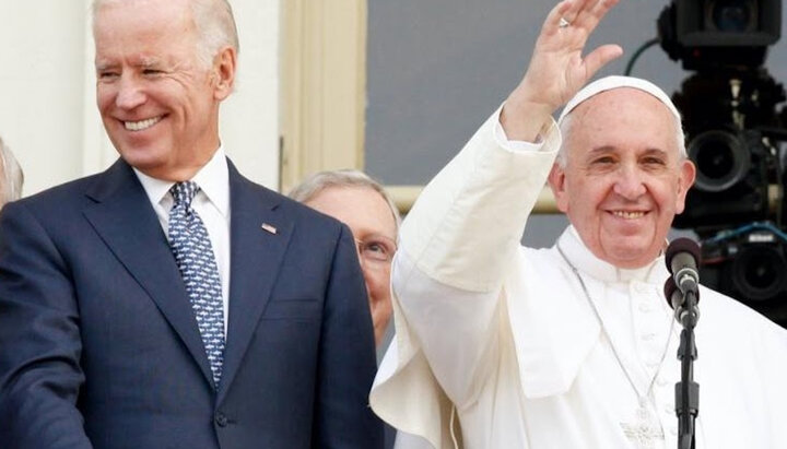 Президент США Джо Байден і папа римський Франциск. Фото: ecclesandbosco.blogspot.com