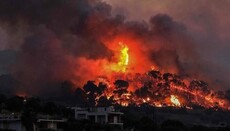 У Греції через лісові пожежі евакуюють насельників двох монастирів