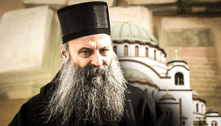 Ο Πατριάρχης κ.κ. Πορφύριος της Σερβίας. Κολάζ: ΕΟΔ