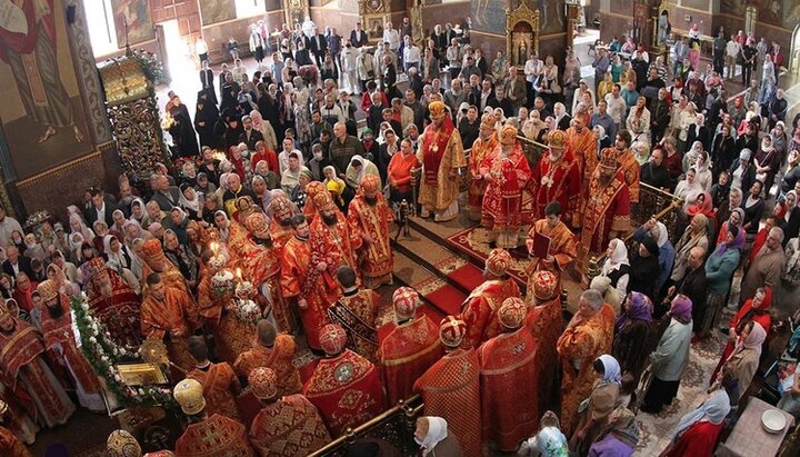 Святкове богослужіння в кафедральному соборі УПЦ Черкас. Фото: прес-служба Черкаської єпархії