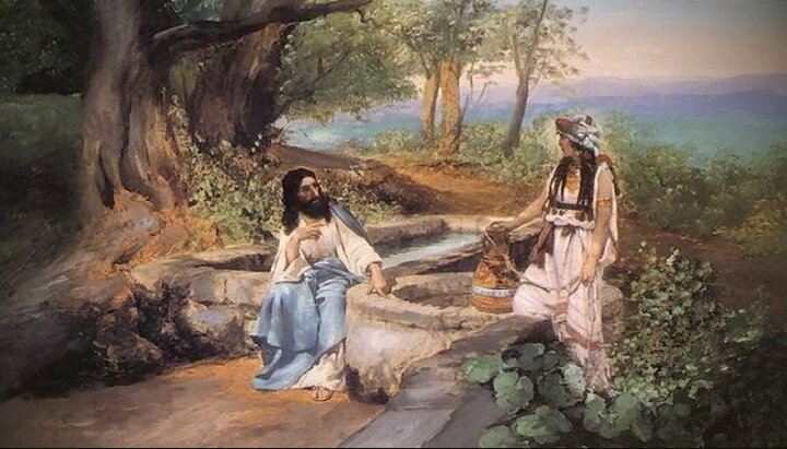 Христос і самарянка. Генріх Семирадський. 1885 р. Фрагмент. Фото: ros-vos.net