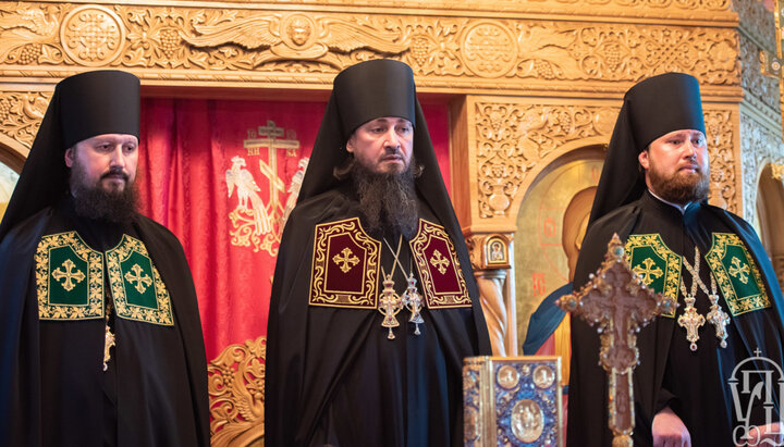 Αρχιμανδρίτης Αντώνιος (Πουκχάν) κατά τη διάρκεια της τελετής επισκοπικής ονομασίας. Φωτογραφία: news.church.ua