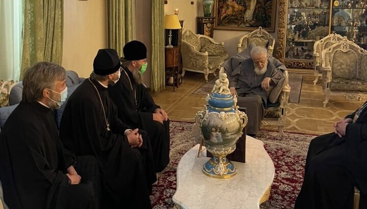 Delegation of the UOC at a meeting with Patriarch Ilia of Georgia in Tbilisi. Photo: vzcz.church.ua