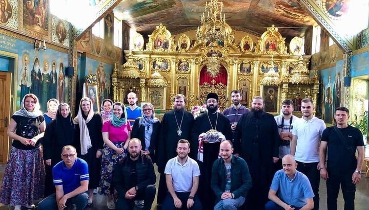 The Romanian delegation on a visit to the Rivne Eparchy of the UOC. Photo: facebook.com/RivneGolosCerkvy