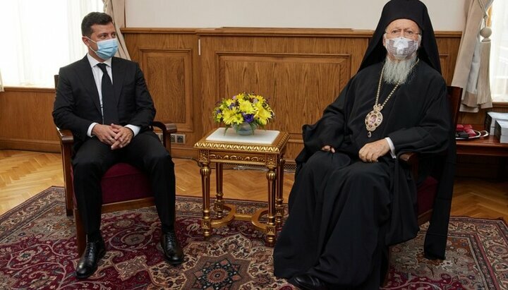Vladimir Zelensky at a meeting with Patriarch Bartholomew in Istanbul. Photo: president.gov.ua