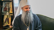 Patriarch of Serbia congratulates His Beatitude Onuphry on the namesake day