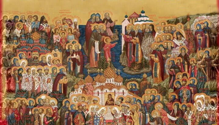 Ікона Всіх святих, в землі Руській осяянних. Фрагмент. Фото: hramvnukovo.ru