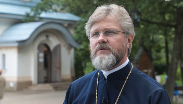 Spokesperson for the UOC, Archpriest Nikolai Danilevich. Photo: a screenshot / YouTube-channel 