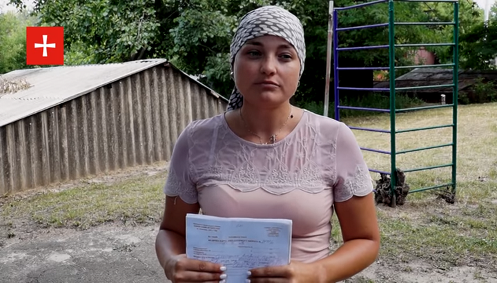 Матушка Катерина Слободнюк. Фото: скріншот відео зі сторінки «Перший Козацький» в Facebook.