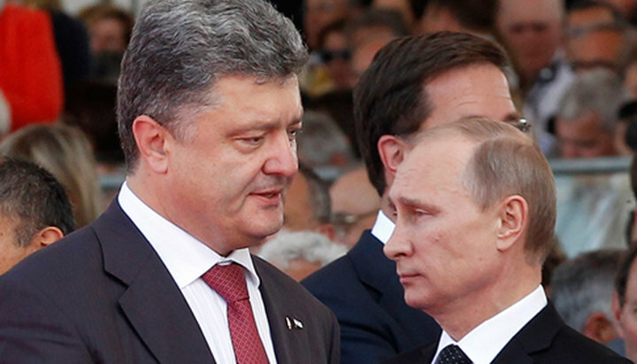 Πέτρο Πόροσενκο και Βλαντίμιρ Πούτιν. Φωτογραφία: Pravda