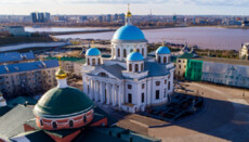 Глава РПЦ освятив собор, відтворений на місці набуття Казанської ікони