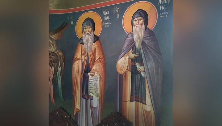 Τοιχογραφία στην Ιερά Μονή Εσφιγμένου στο Άγιον Όρος. Φωτογραφία: facebook.com/a.dudchenko