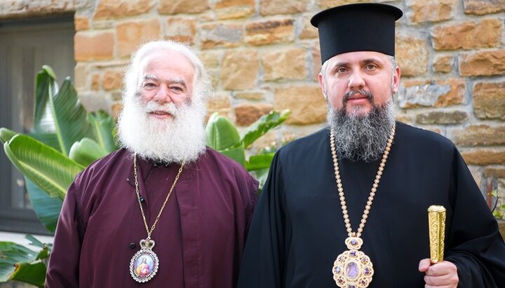 Patriarhul Alexandriei și conducătorul BOaU. Imagine: pomisna.info.