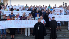 Flash mob-ul împotriva vizitei Patr. Bartolomeu a fost susținut în Odesa