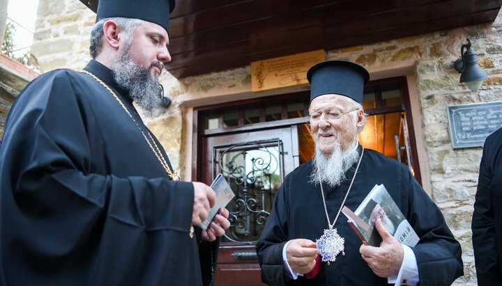 Σεργκέι Ντουμένκο και Πατριάρχη Βαρθολομαίο. Φωτογραφία: OCU