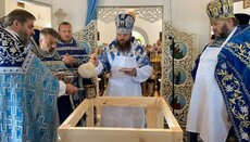 Архиепископ Боголеп освятил храм в честь иконы «Всецарица» в Долинской