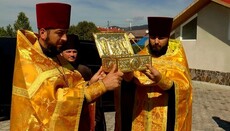 В Мукачевской епархии УПЦ встретили ковчег с частицей мощей Иоанна Предтечи
