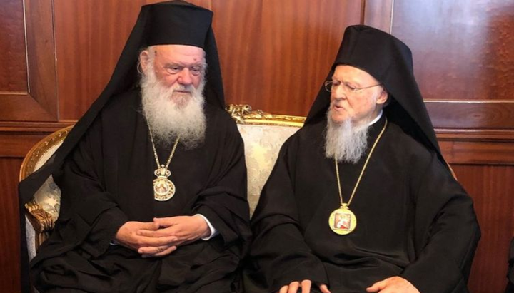 Патриарх Варфоломей и архиепископ Иероним. Фото: facebook.com/ecumenicalpatriarchate