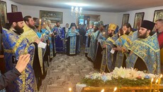 Rector of Valaam Metochion visits persecuted UOC community in Karpachov