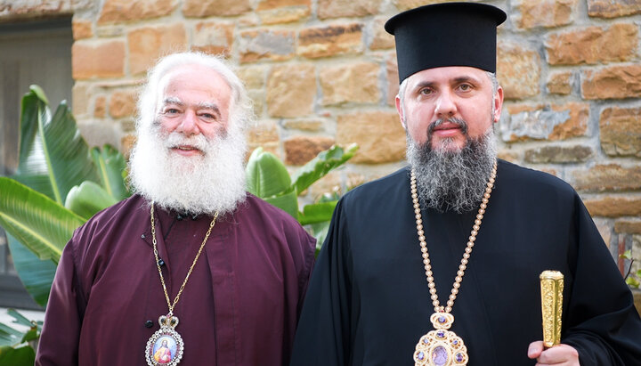 Patriarhul Teodor și Epifanie Dumenko. Imagine: pomisna.info
