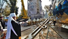 В Харькове освятили кресты и купола  для строящегося храма Святого Духа