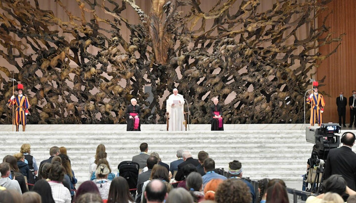 Папа Франциск на зустрічі з німецькими паломниками. Фото: Vatican Media