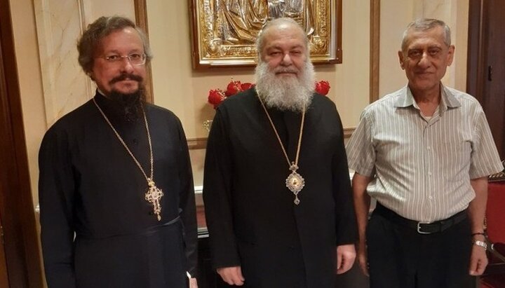 Ο Πατριάρχης Αντιοχείας συναντήθηκε με τον εκπρόσωπο του Πατριάρχη Κύριλλο. Φωτογραφία: ruspodvorie.wordpress.com