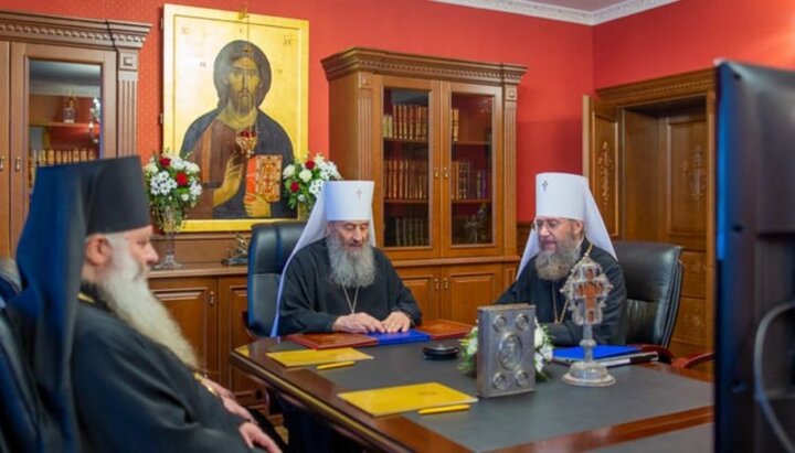 Ședința  Sfântului Sinod al Bisericii Ortodoxe Ucrainene din 16.11.21. Imagine: news.church.ua