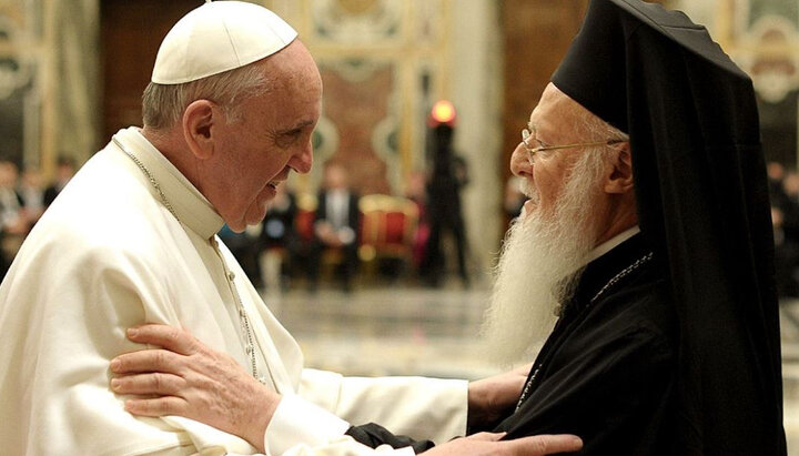 Папа римський Франциск і патріарх Варфоломій. Фото: fondsk.ru