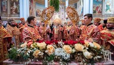 Предстоятель УПЦ очолив літургію в Ольгинському соборі Києва