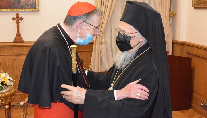 Кардинал Курт Кох та патріарх Варфоломій. Фото: orthodoxtimes.com