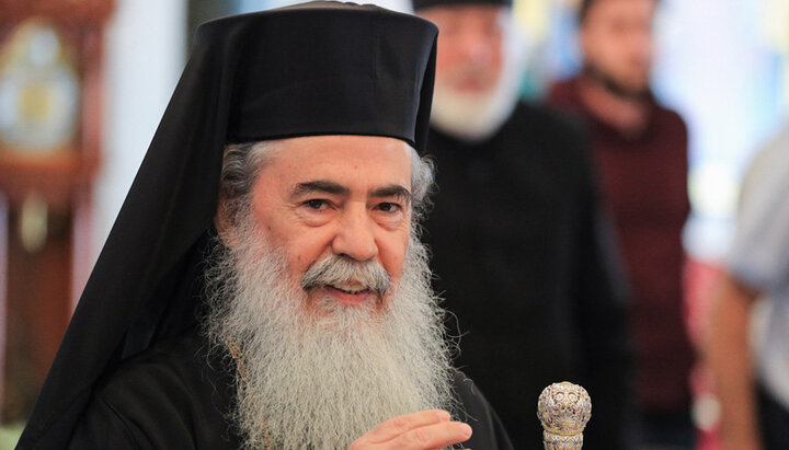 Η Α.Θ.Μ. Πατριάρχης Ἱεροσολύμων κ.κ. Θεόφιλος. Φωτογραφία: ru.jerusalem-patriarchate.info