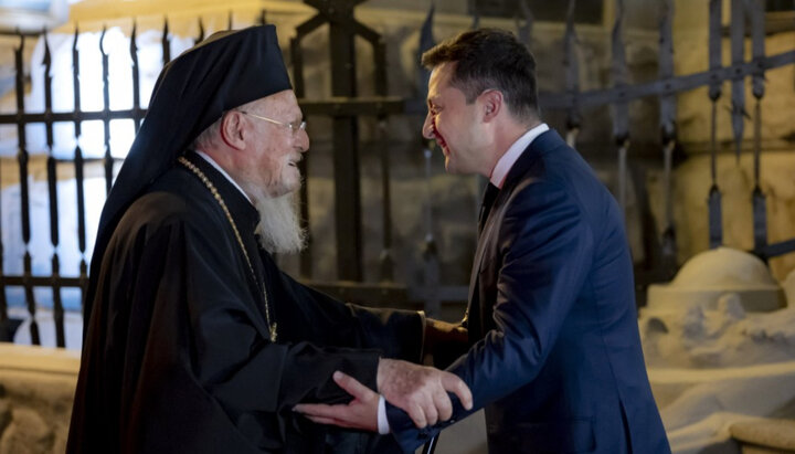 Πατριάρχης Βαρθολομαίος και Βλαντίμιρ Ζελένσκι. Φωτογραφία: president.gov.ua