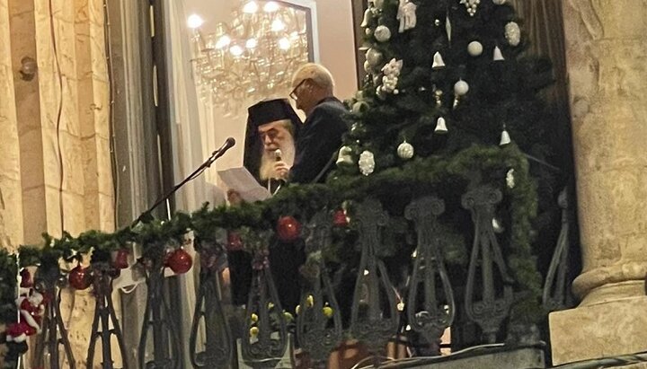 Патріарх Єрусалимський Феофіл звернувся до учасників акції. Фото: mospat.ru