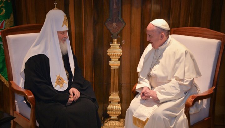 Patriarch Kirill and Pope Francis in Havana in 2016. Photo: interfax.ru