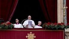 In his Christmas address, Pope Francis mentions the conflict in Ukraine