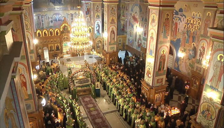 Всенощное бдение в Свято-Успенском Одесском Патриаршем монастыре. Фото: скриншот YouTube-канала Одесской епархии