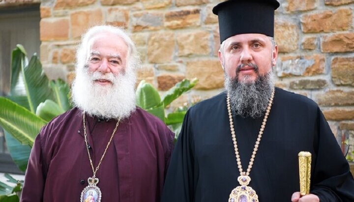 Патриарх Феодор и Епифаний Думенко. Фото: vz.ua 