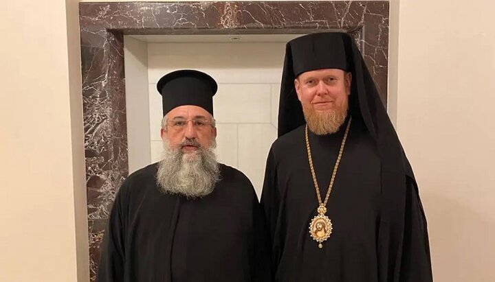 Mitropolitul Eugen și purtătorul de cuvânt Evstratie Zorea în 2019. Imagine: pagina de Facebook  a lui Evstratie Zorea