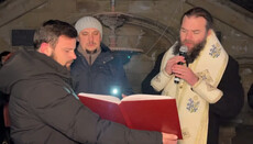 В ночь на Крещение иерарх УПЦ освятил воды Черного моря в Одессе