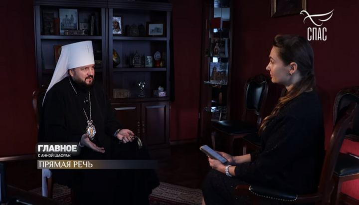 Metropolitan Leonid of Klin on the TV channel “Spas”. Photo: a screenshot of the YouTube channel 