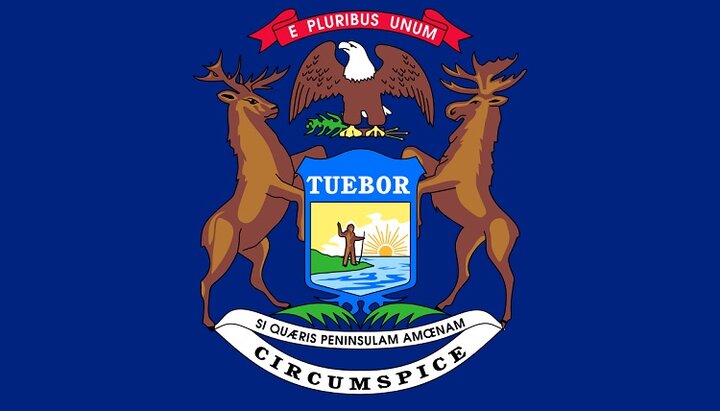 Флаг штата Мичиган. Фото: Википедия