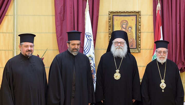 Патриарх Иоанн и делегаты Александрийской Церкви. Фото: antiochpatriarchate.org