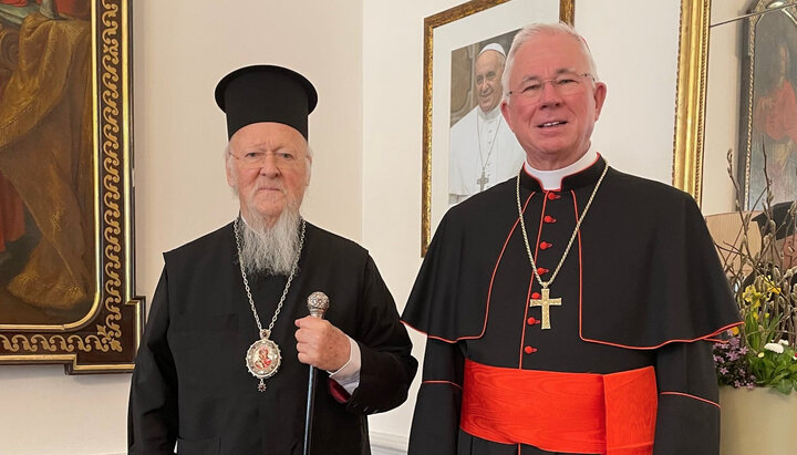 Патриарх Варфоломей и епископ РКЦ Франц Лакнер. Фото: fosfanariou.gr