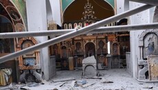 В селе Бобрик Бориспольской епархии от обстрелов пострадал храм УПЦ
