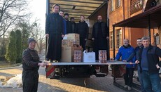 Черкасская епархия УПЦ получила 10 тонн гумпомощи от Румынской Церкви