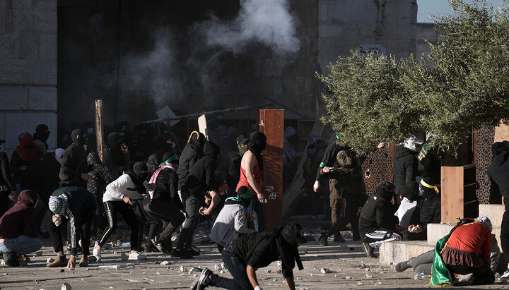 Беспорядки на Храмовой горе в Иерусалиме. Фото: ap.org