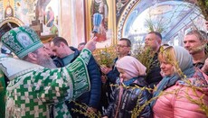 Блаженніший у Вербну неділю очолив літургію у київській Лаврі