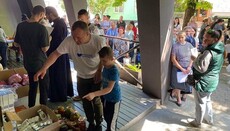 Мукачівська єпархія УПЦ передала продукти біженцям із дітьми